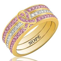Hope 14 Karat Gold-Plated Stackable Rings