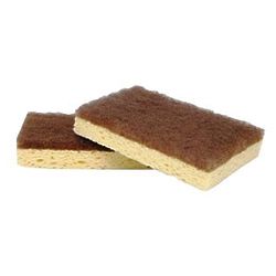 2 Walnut Scrubber Sponges