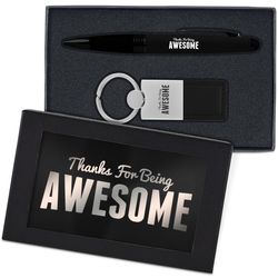 Thanks For Being Awesome Pen & Key Chain Gift Set