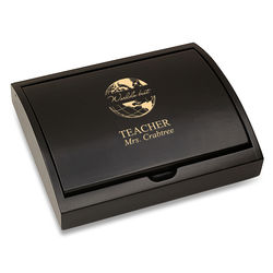 Personalized World's Best Teacher Pen and Card Case