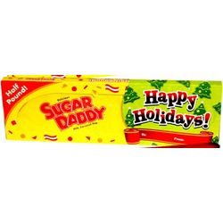 Large Sugar Daddy Milk Caramel Pop with Holiday Greeting