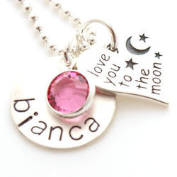 Love You to the Moon Personalized Necklace