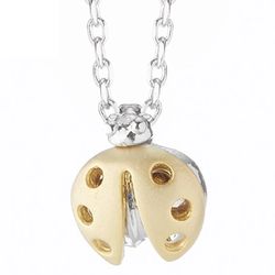 Mixed Metals Ladybug Necklace