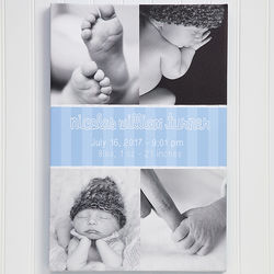 4 Baby Photo Collage 20x30 Personalized Canvas Art Print