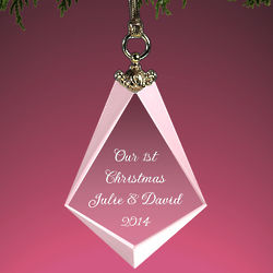 Personalized Diamond Crystal Ornament