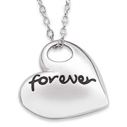 Sterling Silver Forever Heart Necklace