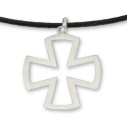 Men's Crusaders Sterling Silver Cross Necklace