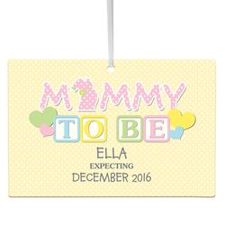 Personalized Mommy to Be Rectangle Ornament