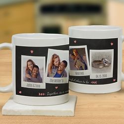 Mug Together Is A Wonderful Place Personalized 4 Photo Mug