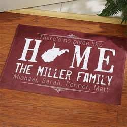 Personalized State Of Love Family Doormat