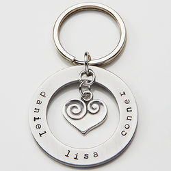 Circle of Love Personalized Name Key Chain