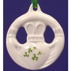 Claddagh Ring Trellis Shamrock Ornament