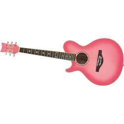 Daisy Rock Left-Handed Pink Acoustic Guitar