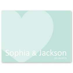 Personalized Signature Heart Guest Book Canvas