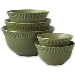 Solid Color Green Mixing Bowls