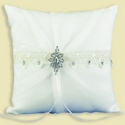 Sparkling Elegance Ring Pillow