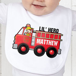 Jr. Firefighter Personalized Baby Bib