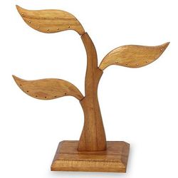Daun Salam Bayleaf Wood Earring Tree