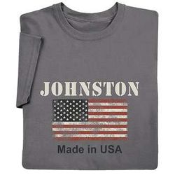 Personalized Made in the USA Stars and Stripes T-Shirt