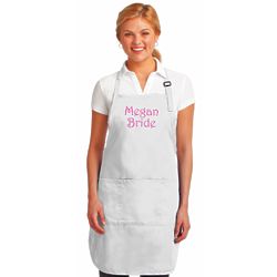 Full-Length Chef Cooking Apron with Pockets and Stain Release
