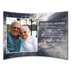 Personalized Memorial Curved Acrylic 5" x 7" Photo Panel