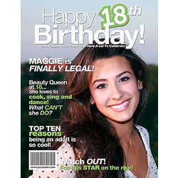 18th Birthday Personalized Magazine Cover