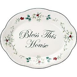 Winterberry Bless This House Plate