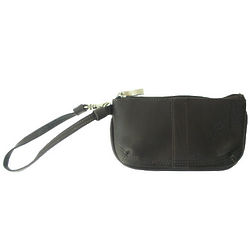 Leather Women's Clutch with Wristlet