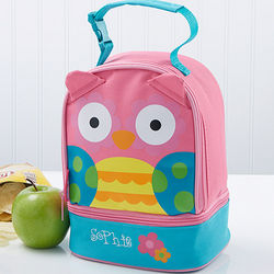 Personalized Girl's Owl Lunch Bag