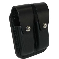 Double Mag 9MM and .40 Caliber Leather Ammunition Holder
