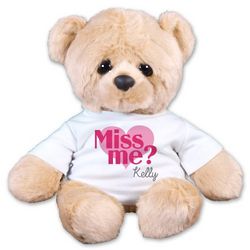 Personalized Miss Me Heart Teddy Bear
