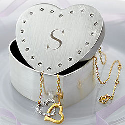 Swarovski Love Heart Necklace and Jewelry Box