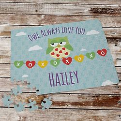Kid's Personalized Owl Always Love You Puzzle