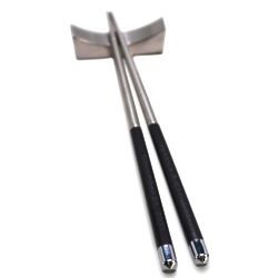 Personalized Stainless Steel Japanese Chopstick in Black & Silver