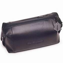Men's Personalized Leather Toiletry Bag