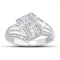 Reflections of Love Personalized Diamond Ring