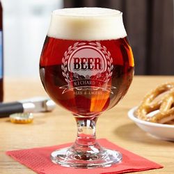 Personalized Mark of Excellence Snifter Beer Glass