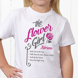 Personalized The Flower Girl Youth T-Shirt
