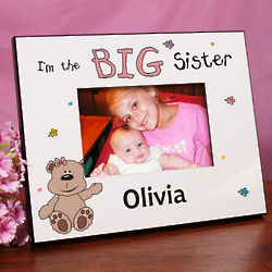 Personalized I'm the Sister Teddy Bear Printed Frame
