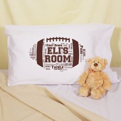 Football Word-Art Personalized Pillowcase