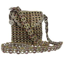 Copper and Gold Chainmail Soda Pop-Top Sling Handbag