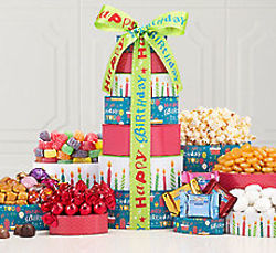 Best Wishes Birthday Treats Tower
