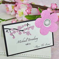 Cherry Blossom Plantable Seed Wedding Place Cards