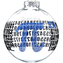Personalized Pi Christmas Ornament