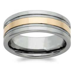 Men's High-Polished Tungsten 2-Tone Band
