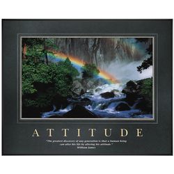 Attitude Rainbow Framed Motivational Poster