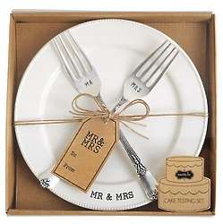 Mr. & Mrs. Plate and Fork Set