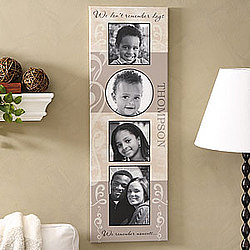 Personalized Family Name Photo Collage Canvas Art