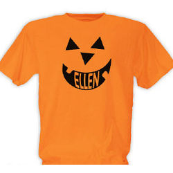 Pumpkin Face Halloween Orange T-Shirt