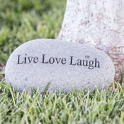 Live, Laugh, Love Large Garden Rock